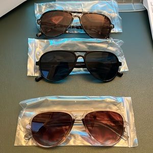 Three pairs sun glasses